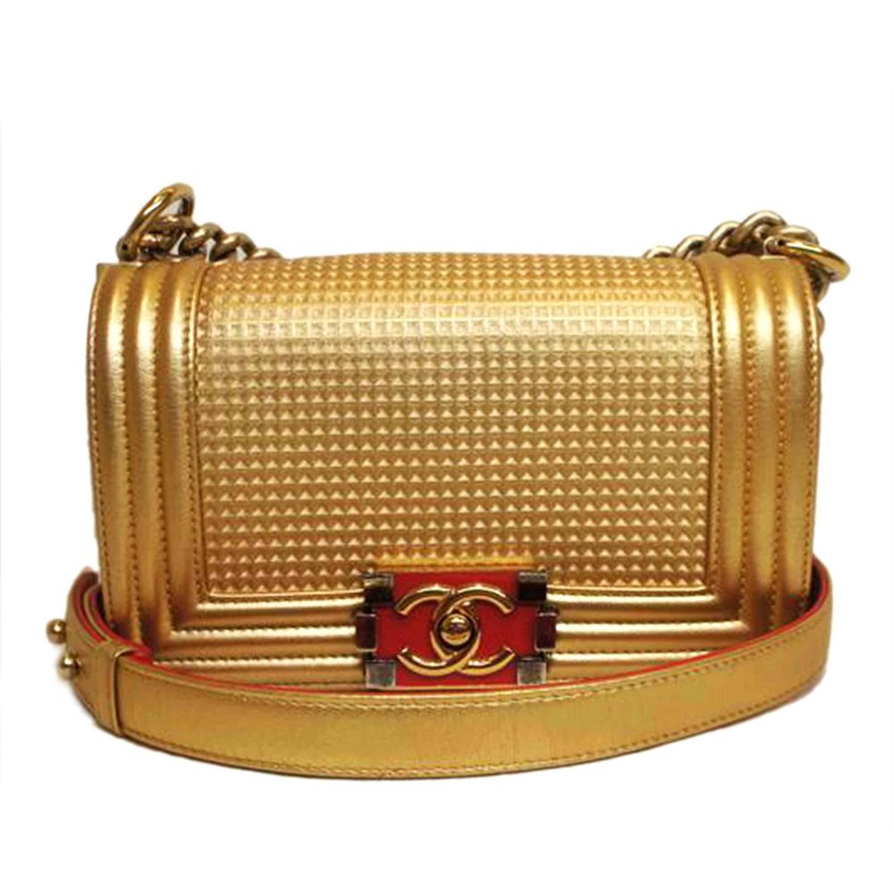 Chanel Boy Chanel Gold Chain Shoulder Bag